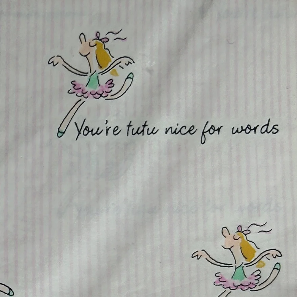Vintage Gift Wrap Hallmark Lite Square Set of 2 (4 sheets total) Ballerinas NEW